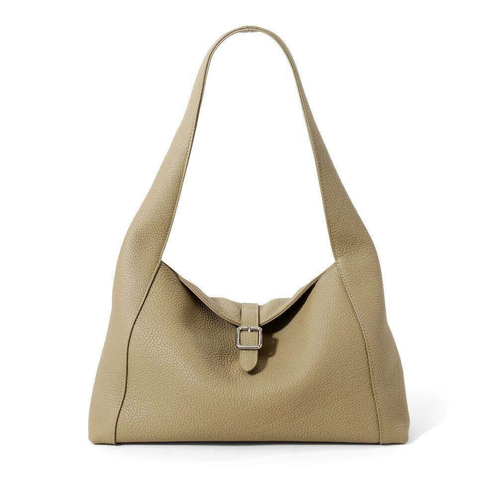 Top Layer Cowhide Women's Armpit New Niche Design Simple Large Capacity High Quality Fashionable Handbag Shoulder Bag Suotong1021