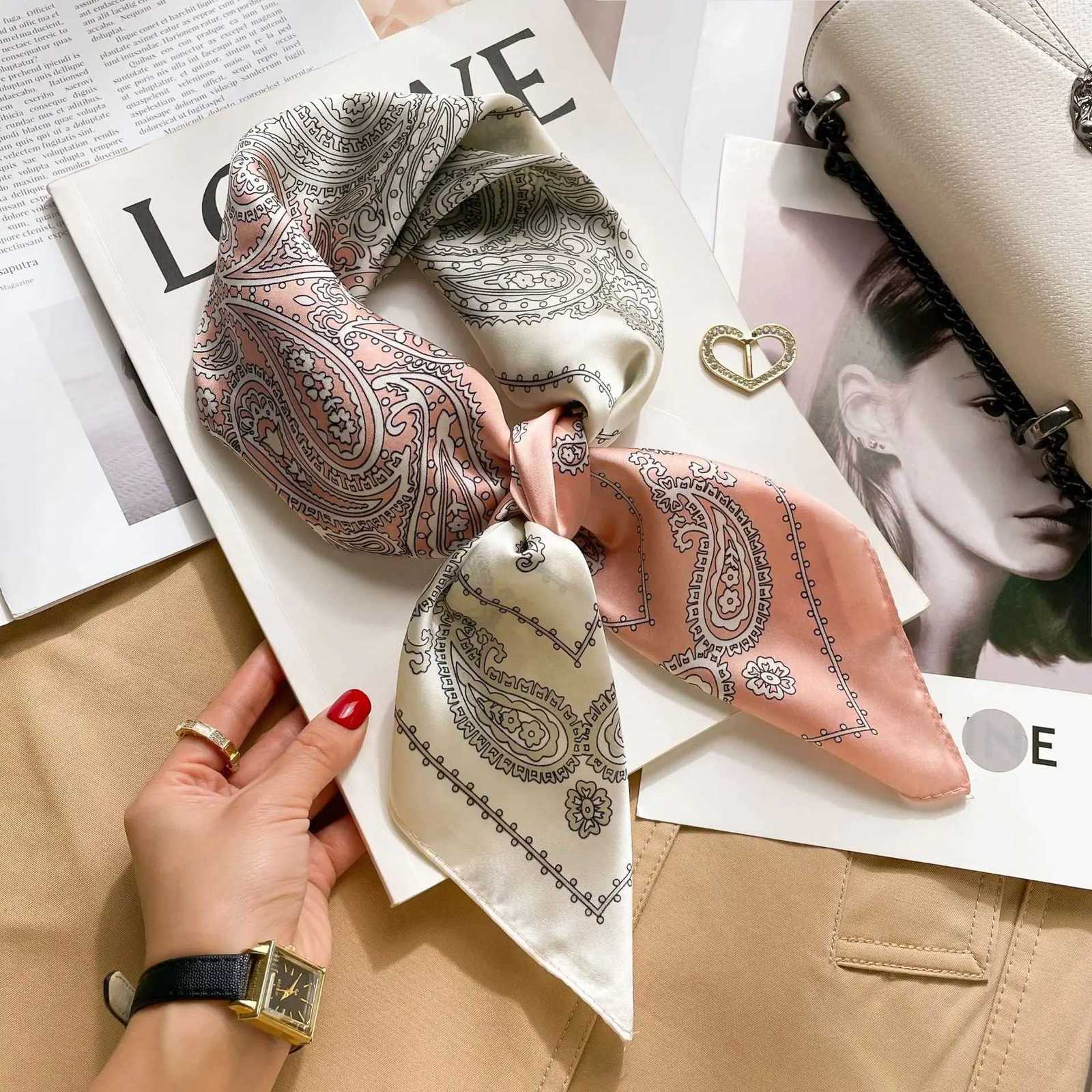 Luxury Silk Scarf Neckerchi Wens Silk Square Scarf Purse Scarf for Wen Designer Silk scarf SJ01W251021