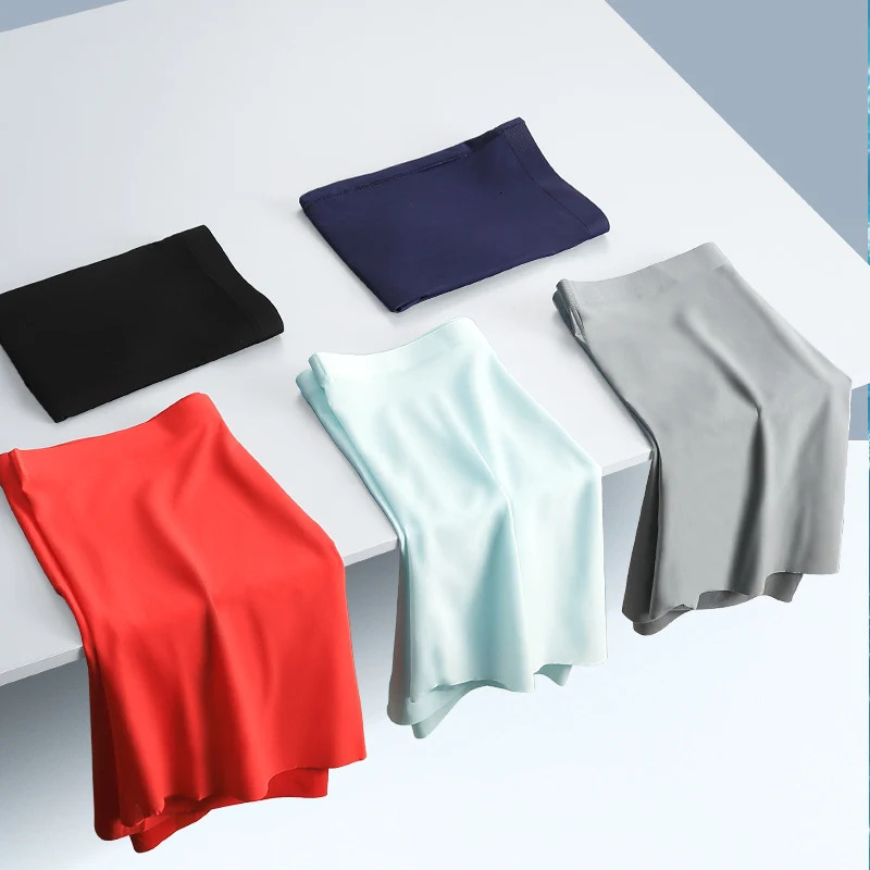 Mens Underwear Mens 3D Stamping Ice Silk Boxers Seamless Thin Boxers Lengthened Sports Summer Short Shorts Head 251021