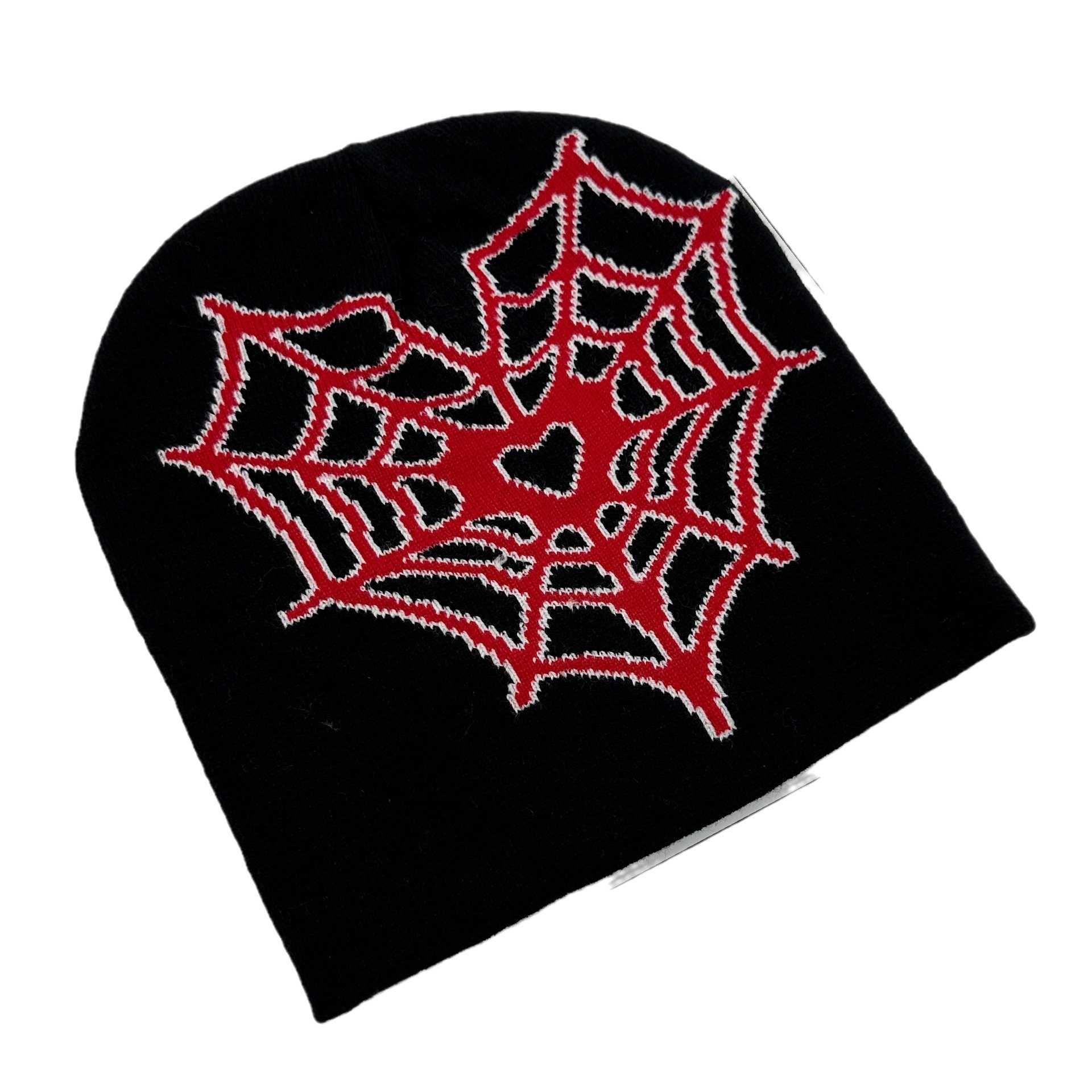 Hard Work Heart Spider Web Jacquard Hat Adult Fashion Trendy Knitted Hat Autumn Winter Warm Hip Hop Street Headwear H251020