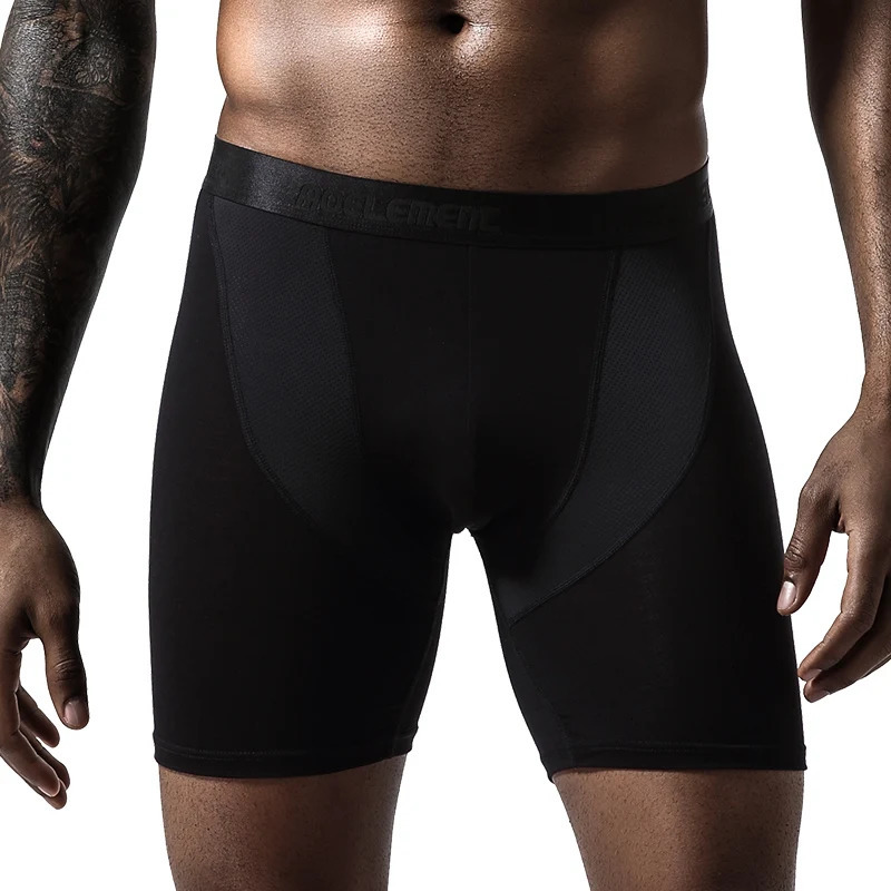 Sports Underwear Mens AntiWear Leg Modal Professional Running Fitness Tight Long Leg QuickDrying Extended Boxer Briefs 251021