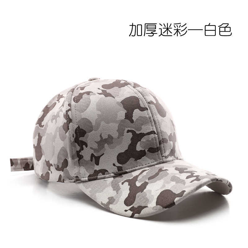 Autumn Winter Personality Women Thickened Camouflage Plain Baseball Cap Outdoor Sports Men Travel Sun Protection Visor Cap H251020