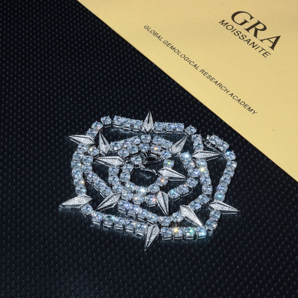 5mm Cuban Link Chain Black Panther Hiphop 925 Sterling Silver Necklace Hiphop Jewelry 5A Zircon CZ