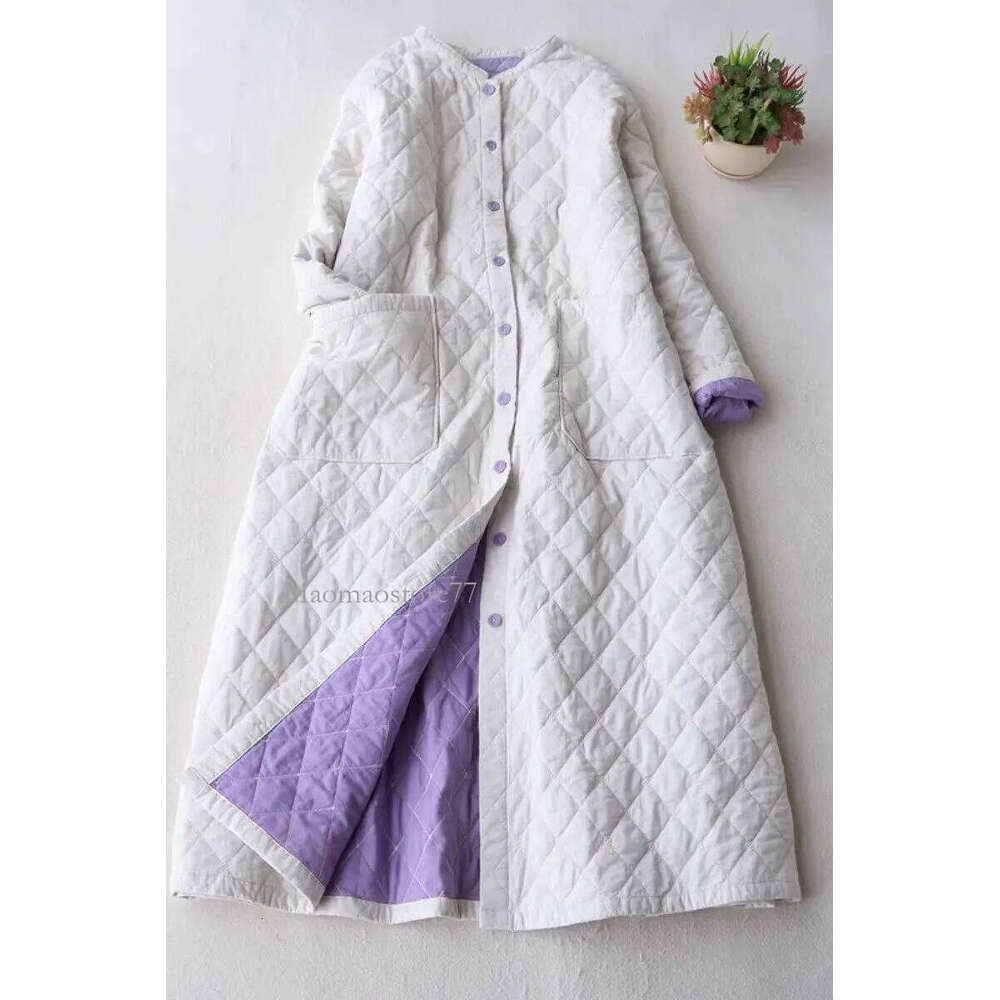 Thin Style Long Cotton Jacket Casual Versatile Commuting Solid Color Oversized Loose Fit Full Sleeve Women Quilted Coat goose coat women