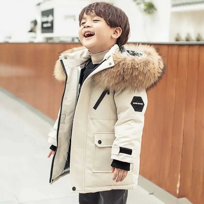 New Kids Warm Hooded Outerwear Boys Thickened Down Jackets 30 Winter Girls Thick Plus Velvet Warm Parkas Coat Hooded Zipper ChT251021