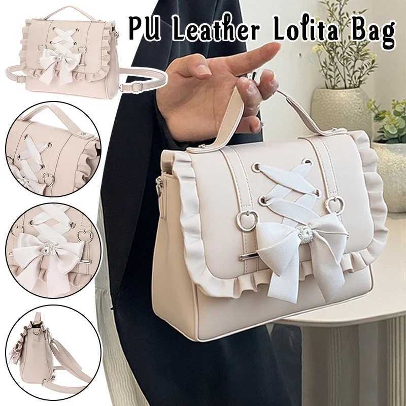 Lolita Style Cute Bow Handbag Student Backpack Set Adjustable Shoulder Strap Crossbody Bag for Women Daily OutdoorW251020