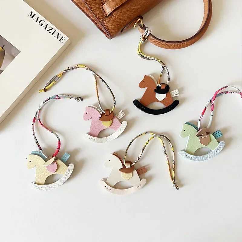 Sheepskin Hand Sewn Pony Keychain Car Rearview Mirror Bag Rocking Fun Hanging Decoration Threedimensional Ornament Gifts W251021