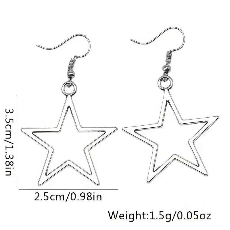 Fashion Star Earrings Star Goddess Stars Gifts Simple Large Pendant Earring Handmade Vintage Drop Earrings For Women J251021