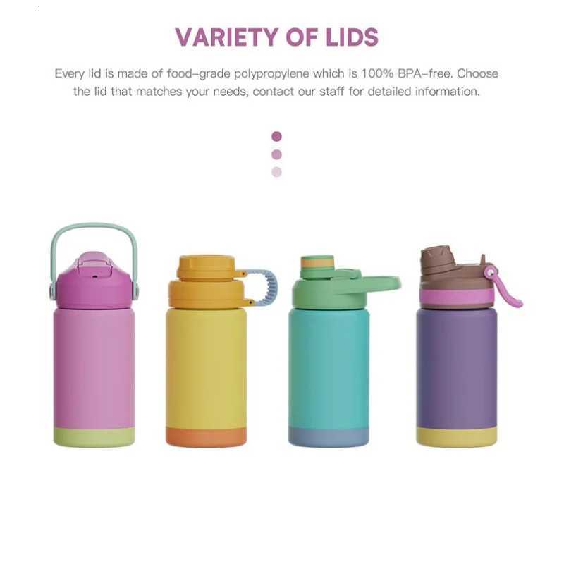 Childrens Fashion aron Water Cup Thermos Cup Cute Childlike Fun with Handle Portable Antidrop Silicone Cover Water Cup Y251021