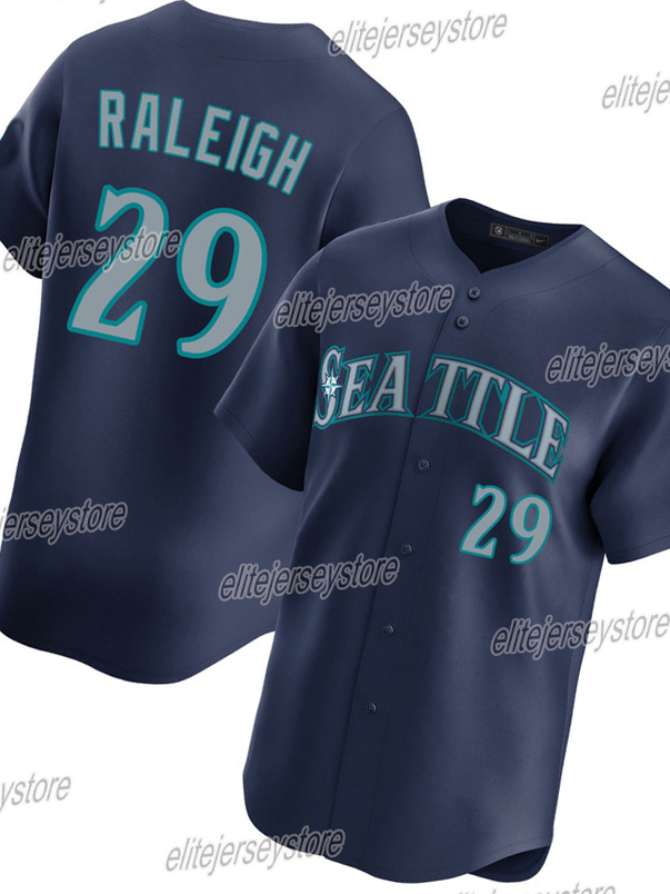 Personalized Custom Julio Rodriguez 2025 Baseball Jersey Cal Raleigh Randy Arozarena J.P. Crawford Mitch Garver George Kirby Luis Castillo Classic Jer