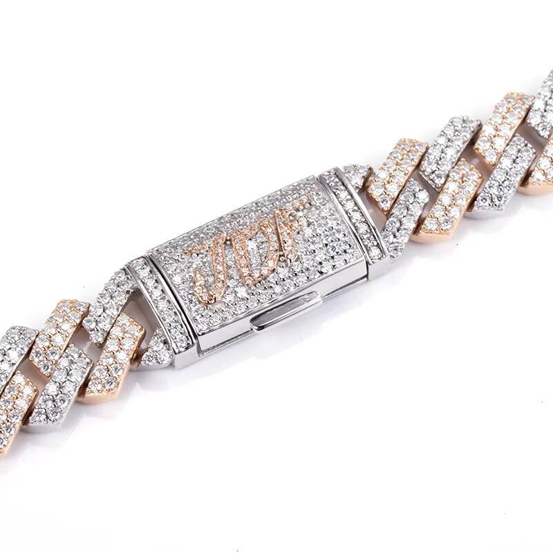 MSN518 Iced Out Hiphop Jewelry Mens Moissanite Cuban Link Chain