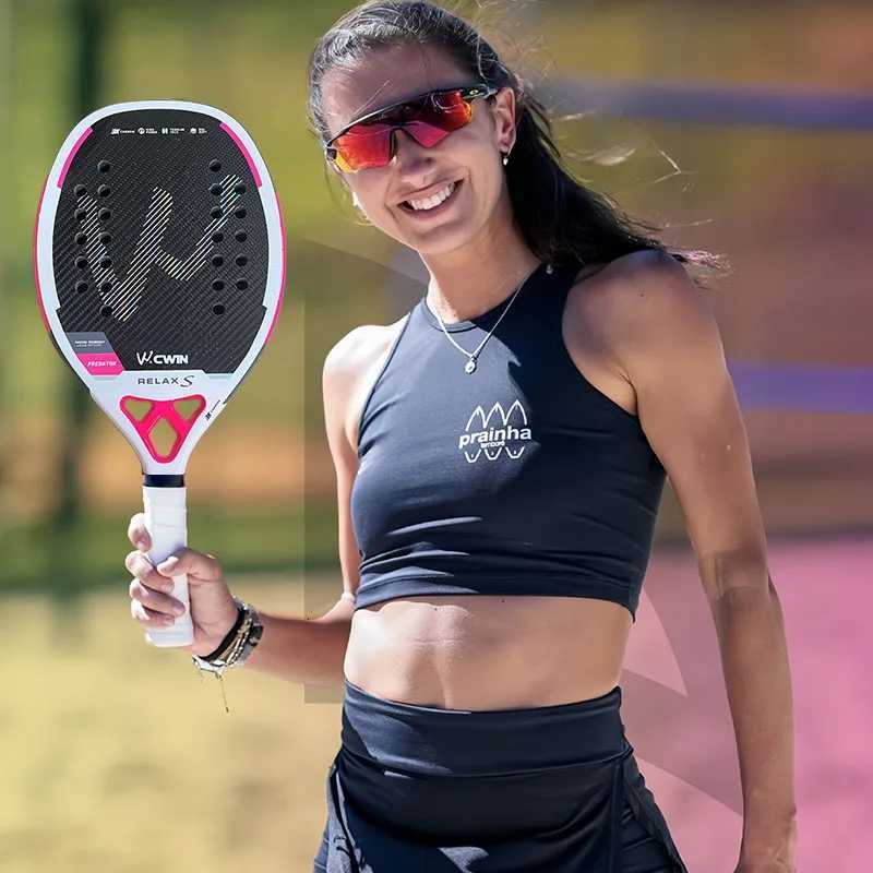 3K Camewin Beach Tennis Racket Full Carbon Fiber Rough Surface Outdoor Sports Racket For Men Women Adult Senior Player 2025 New W251021
