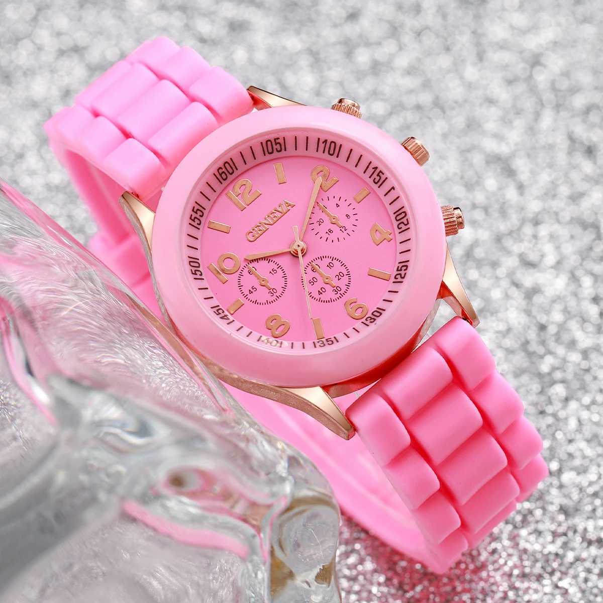 23PCS Fashion Sile Band Women es Arabic Dial Ladies Quartz Set Reloj MujerWithout BoxXJ251021