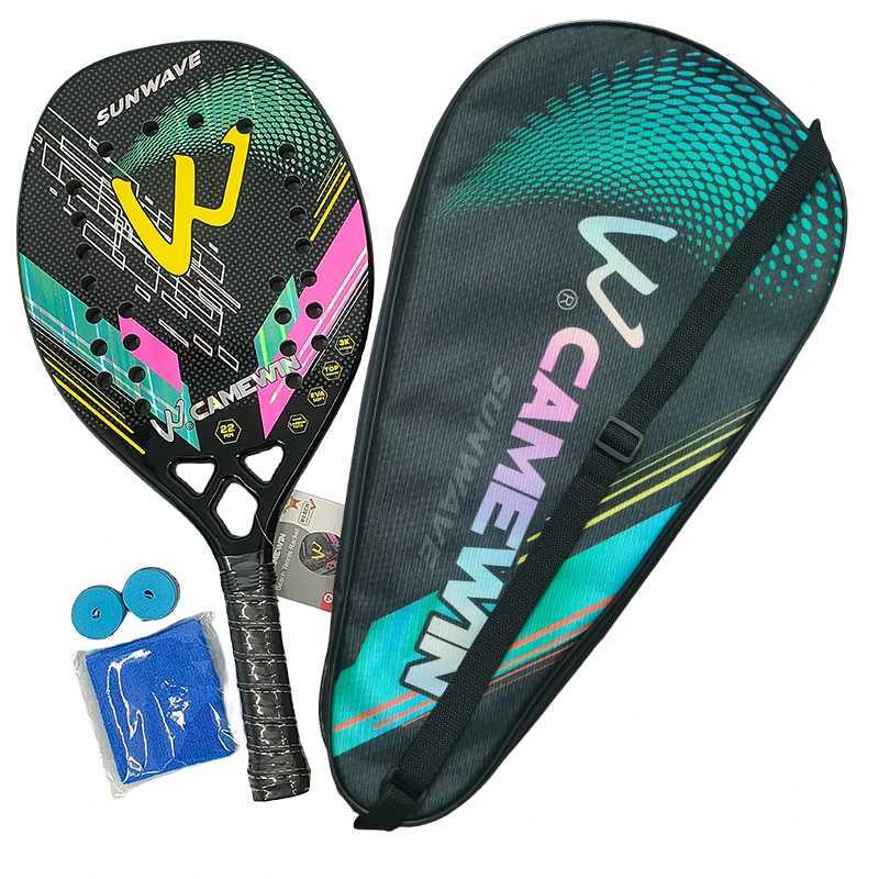 Camewin 3K Beach Tennis Racket Full Carbon Fiber Rough Surface Outdoor Sports Racket For Men Women Adult Senior Player 2024 New W251021
