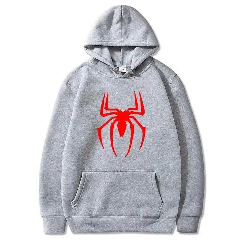 Parkour printhoodies spider men hoodie for men clothing women pullovers winter sweater sweatshirt jackets black white W251021