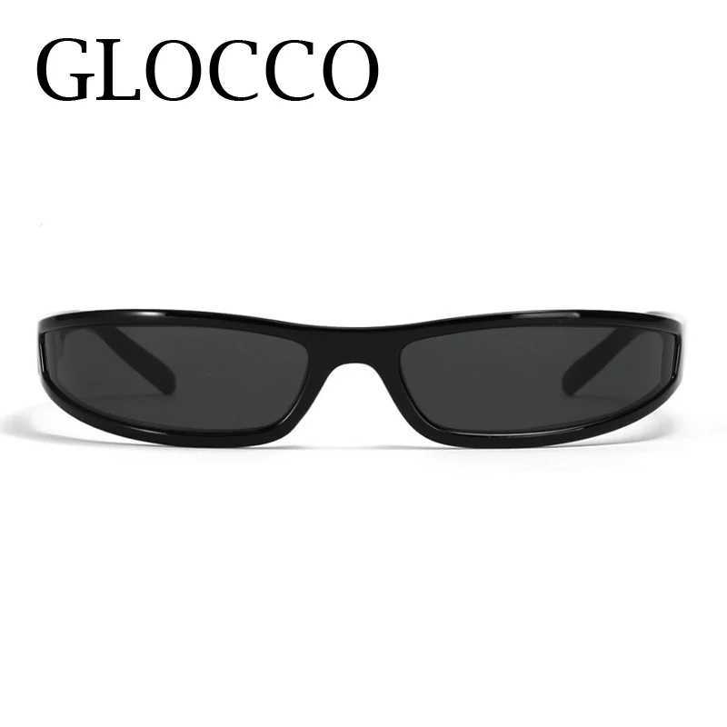 Narrow Rectangle Y2K Sunglasses 2025 Luxury Brand Punk Wrap Arou785 J251114