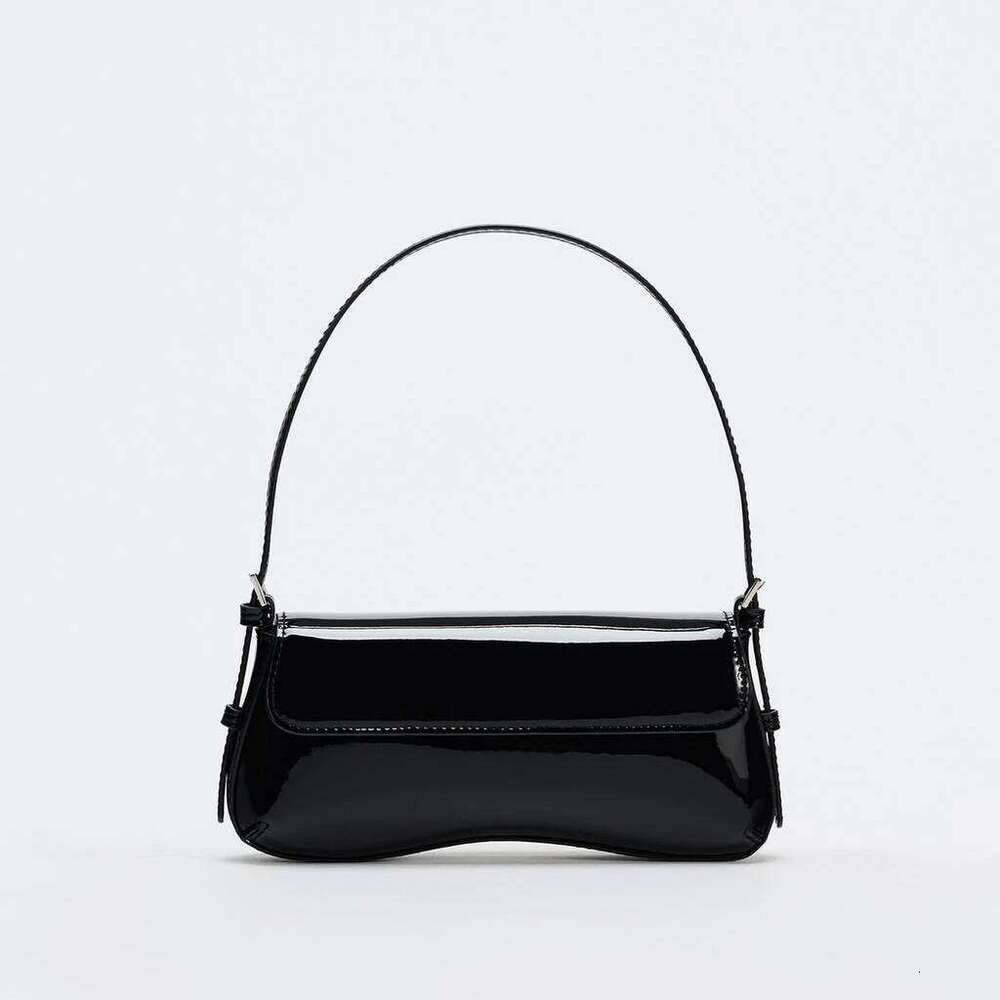 Bury Vintage Underarm New Niche Design Simple Flip Handbag Free Custom PU Glossy Fashionable Shoulder Bag Suotong1021