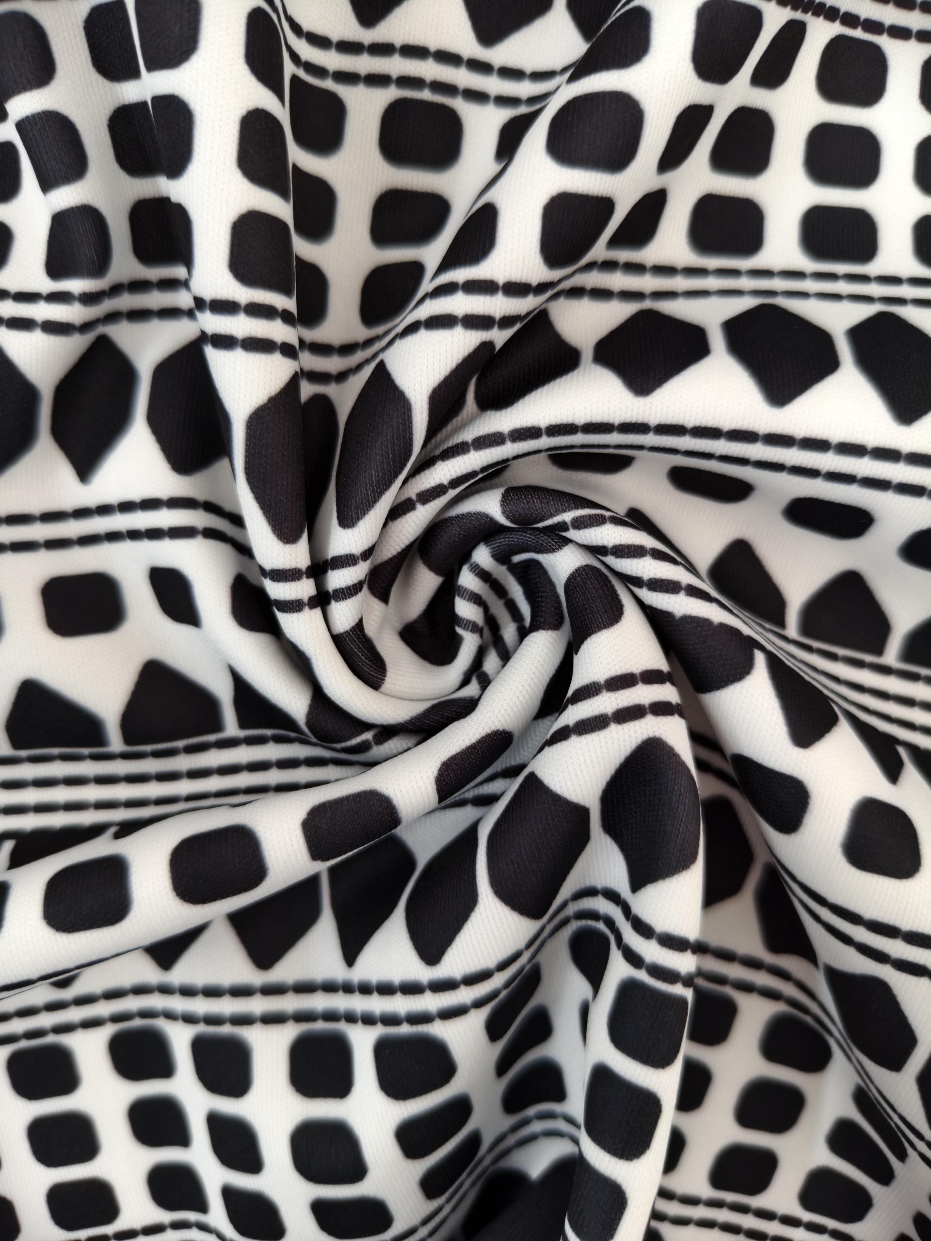 Women's New Fashion Office Mom Style All-Over Printed Midi Skirt, Milk Silk Versatile Skirt (S-XXL, Blue/Black/Khaki/White)-CF43880