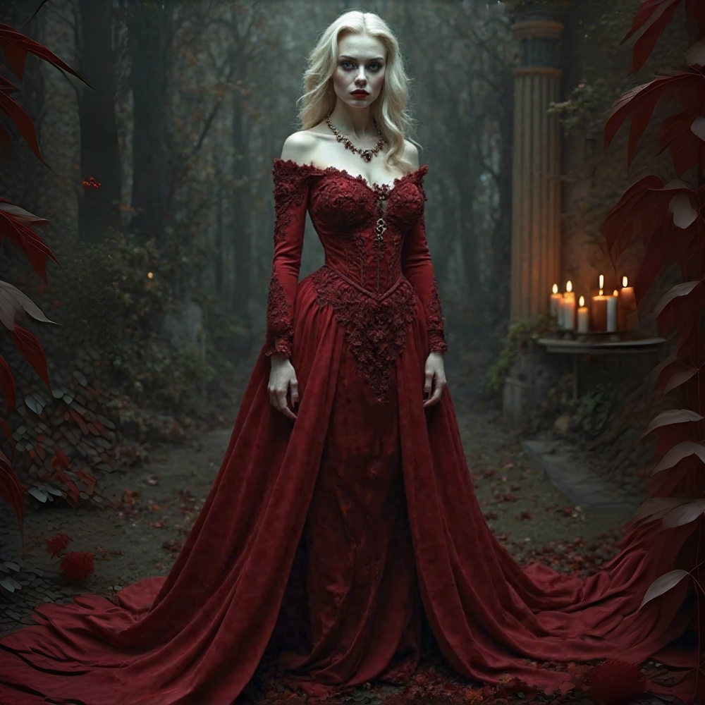 2025 Dark Red Vampire Gothic Prom Dresses With Detachable Train Off Shoulder Long Sleeves Satin Classic Vintage Evening Gowns Lace Appliques Corset Wo