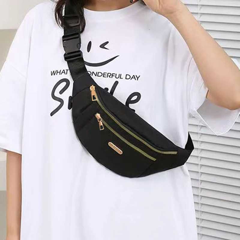 Unisex Adjustable Waist Shoulder Bag Durable Crossbody Bag with Zipper Pockets and Hardware Casual Sports Design Z251021
