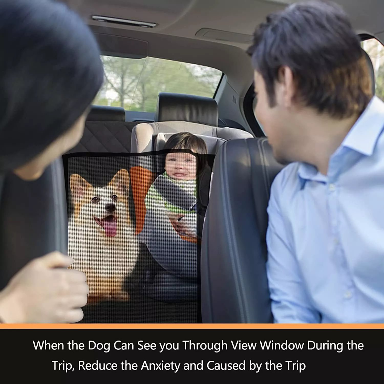 Dog Car Seat Cover Seat Extender Dog Hammock Backseat Heavy Duty Nonslip Durable Safety Waterproof Pet Mat Back Seat Covers for Cars Trucks and SUVs