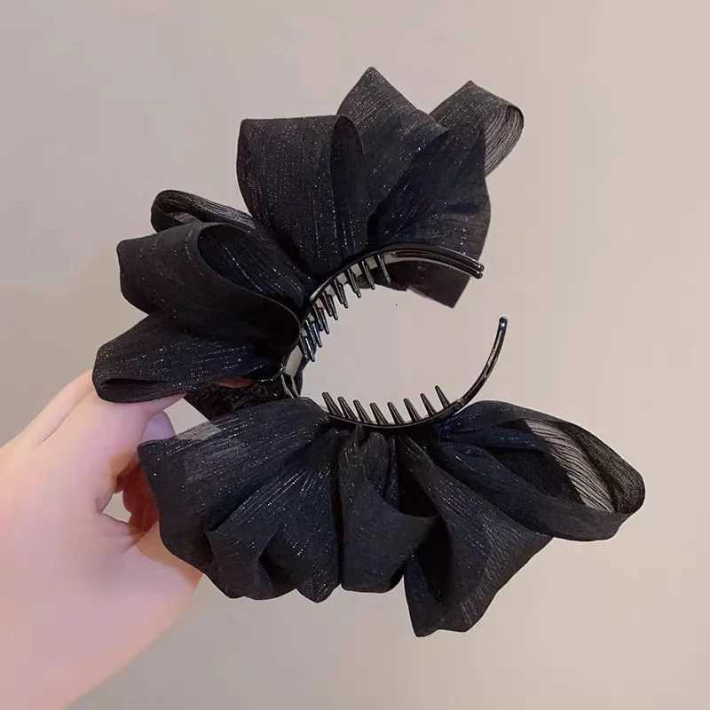 Elegant Temperament Mesh Bubble Hair Clip for Woman Simplicity Ball Head Shark Clip Fashion Girl Ponytail Clip Hair ClawW254021