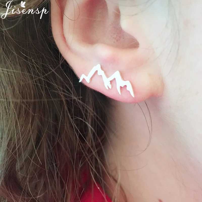 Jisensp Boho Vintage Botanical Leaf Ear Climbers Statement Stud Earrings for Women Bridal Jewelry Leaves Branch Ear Crawlers J251021