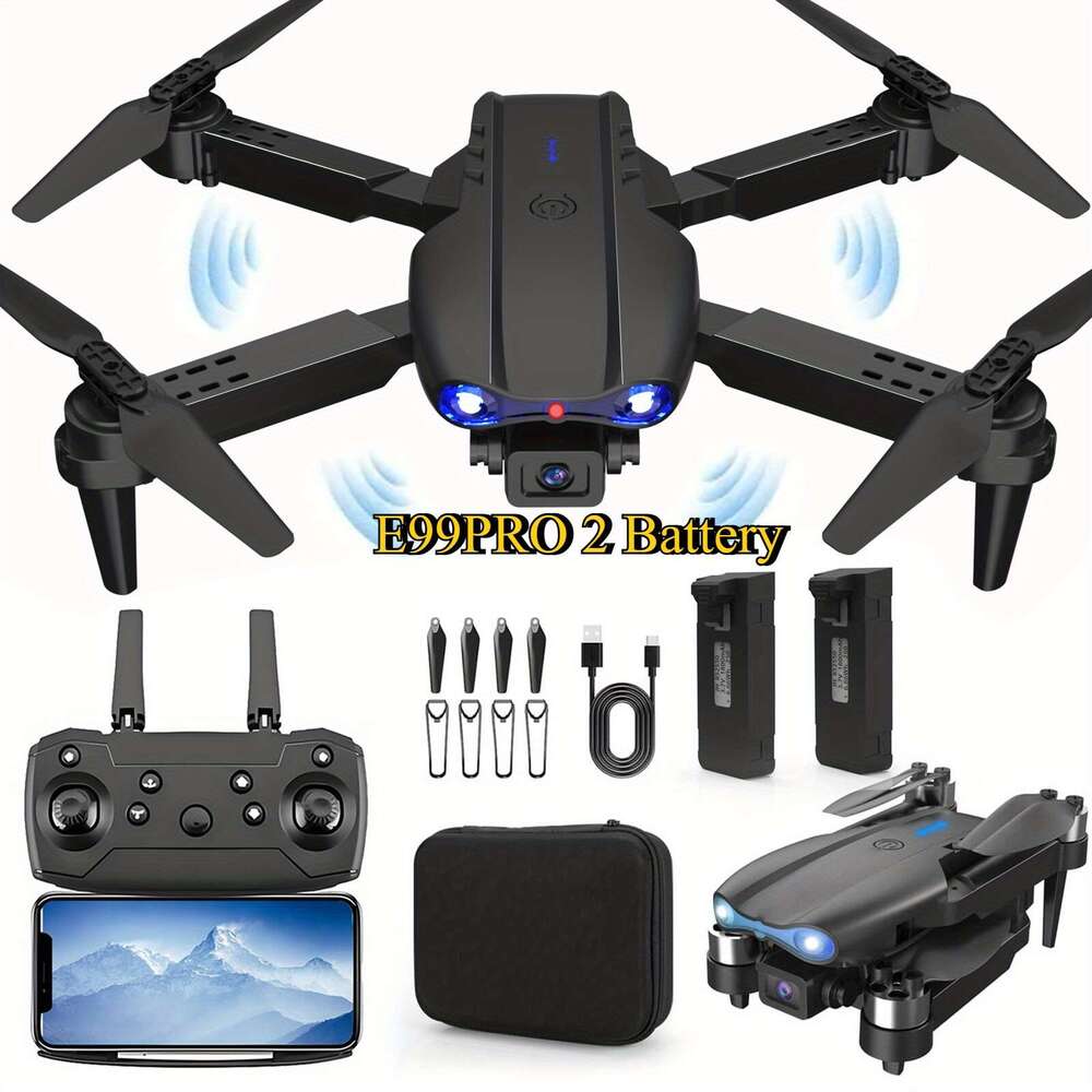 2025 New Professional RC Foldable Drone With Dual HD Camera, Wifi Mobile App Control, Easy To Operate, 500M Range, Beginner-Friendly, Perfect For Hall