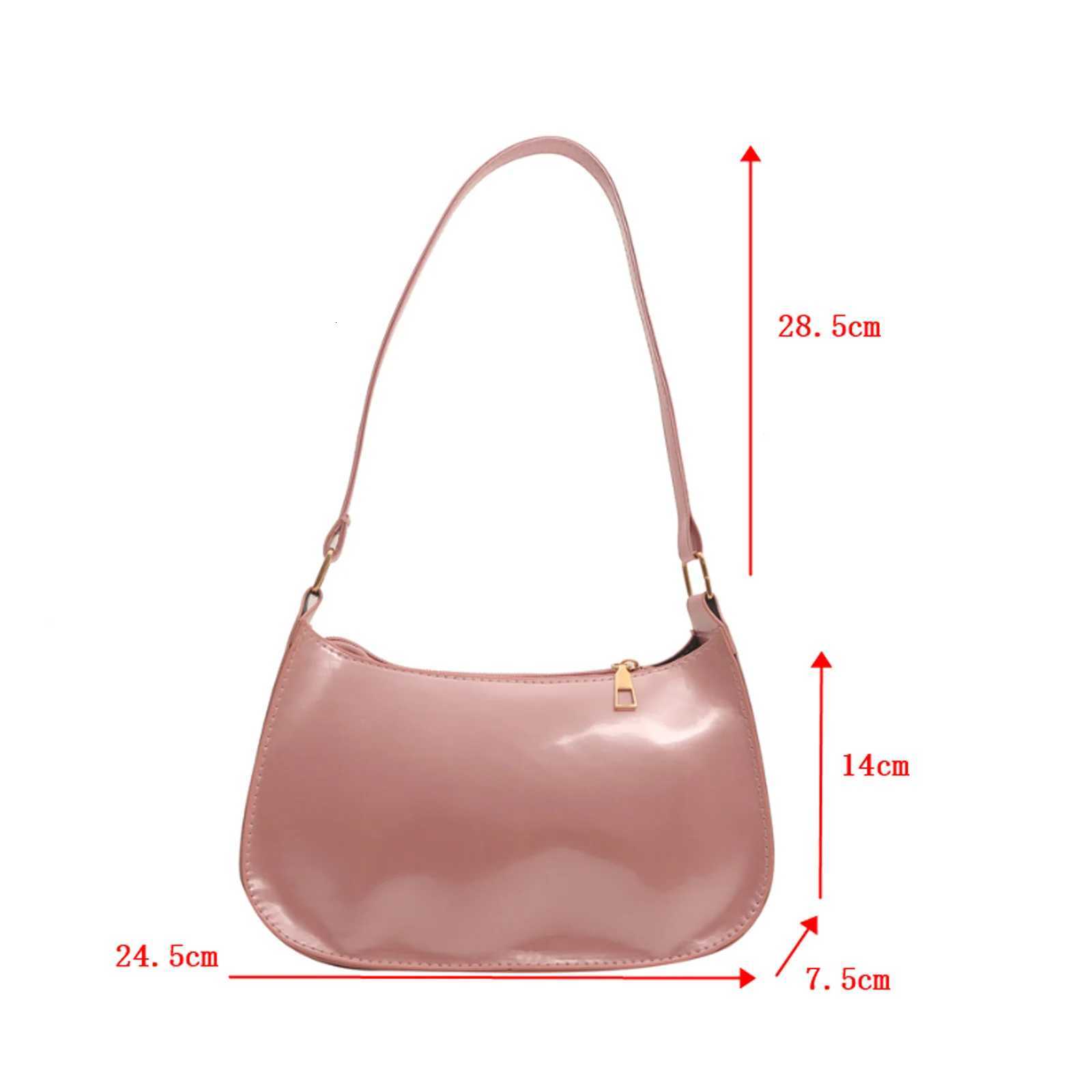 2025 Retro Solid Color PU Leather Shoulder Bag Fashion Womens Handbags Casual Designer Underarm BagXJ251021