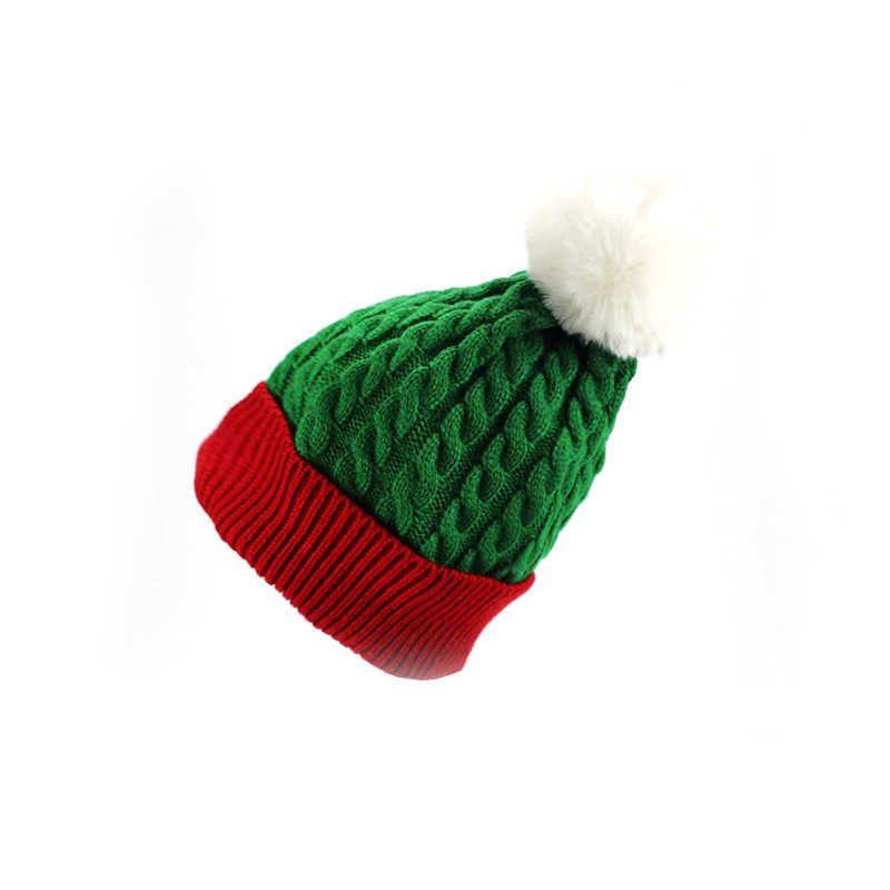 Christmas Beanie Outdoor Fashion Warm Winter Womens Trendy Knitted Hat Brimless Hat H251020