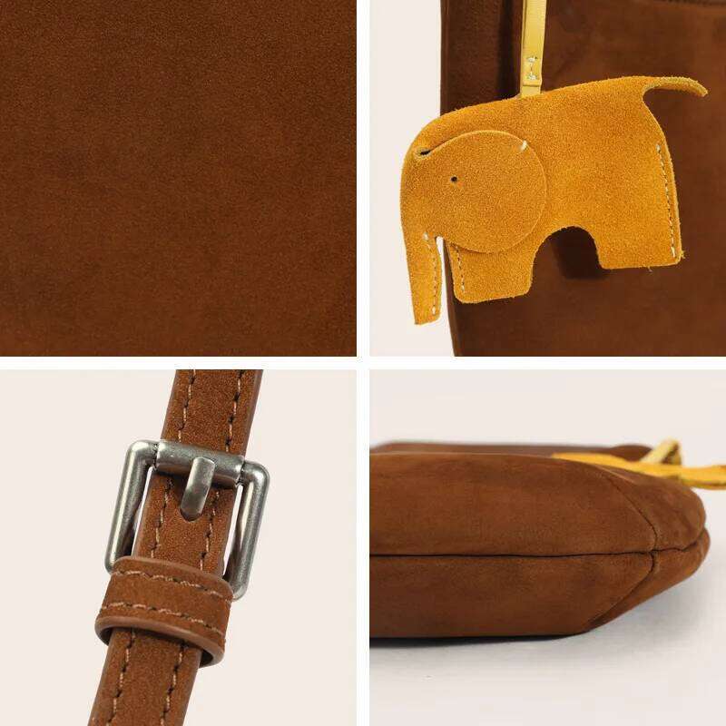 Matte Cowhide Underarm Autumn Winter New Design Simple Genuine Leather Women's Vintage Y2k Fashion Portable Shoulder Bag Suotong1021