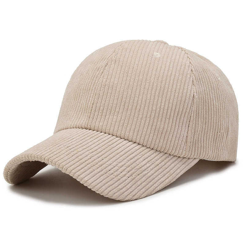 Corduroy Hat New Spring and Autumn Baseball Cap Versatile Striped Corduroy and Casual Hat Celebrity Sun Hat H251020