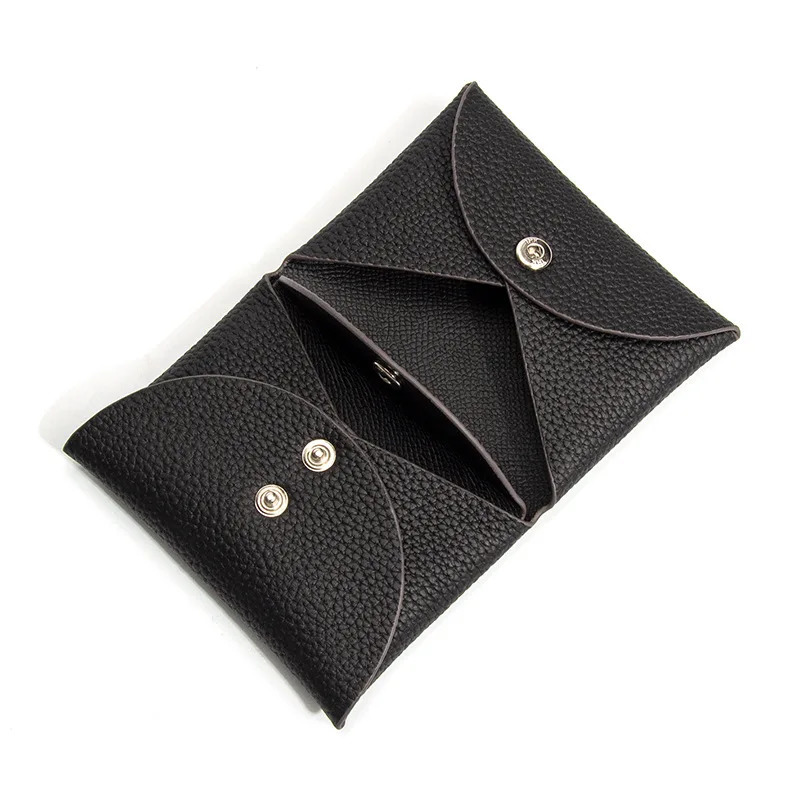 Cowhide Mini Envelope Card Bag Womens Business Card Holder Credit Cards Document Bag Coin Purse er Classic Card Bag 251013