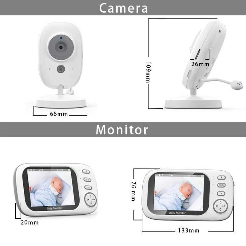 New 35 Video Baby Monitor Night Vision Security Cam 24G Mother Kid 2 Way Audio Talk Video Surveillance Cam With Temperature J251121
