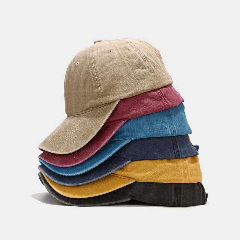 Washed Simple Baseball Cap Unisex Outdoor Versatile Duckbill Cap Trendy Simple Hat H251020