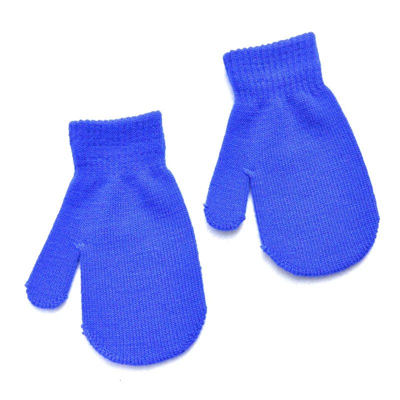 Winter Knitted Warm Gloves For 511Y Boys Girls Student Children Solid Finger Wrapped Mittens Outdoor Cycling Skiing Gloves 251021