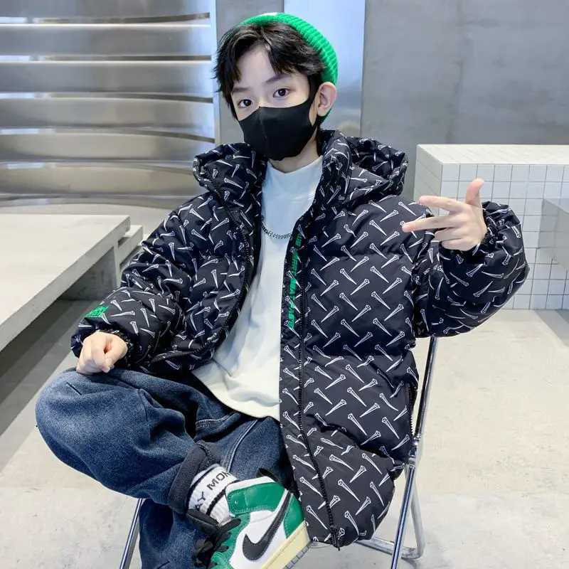 2025 Winter New Boys CottonPadded Coat for Kids Warm Thickened Down Jacket Winter Outerwear for Big Toddler BoysT251021