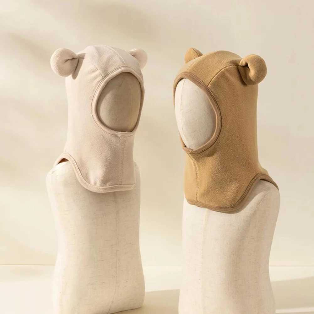 Baby Hats Scarf Set Winter Toddler Polar Fleece Balaclavas Infant Cute Ear Protection Beanies BoysGirls Warm Caps Scarf Set J251021
