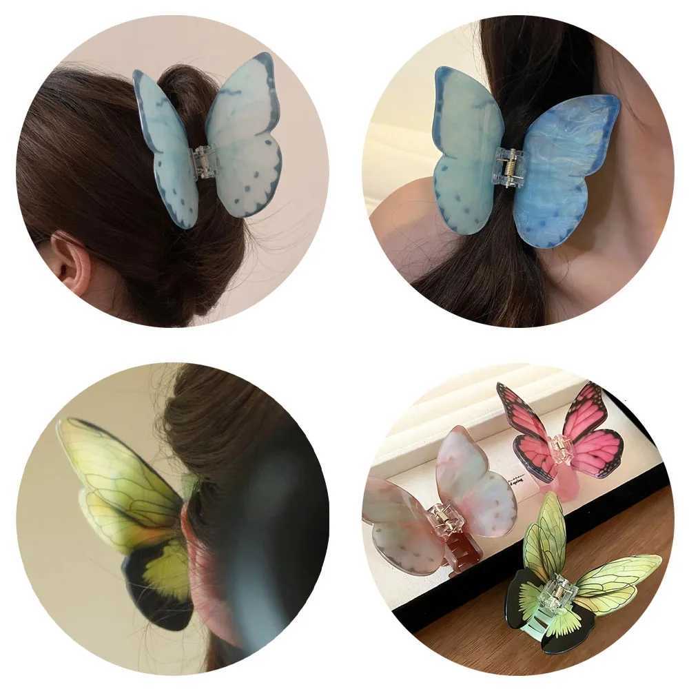 Large Butterfly Hair Claw Clip Super Fairy Girl Colored Claw Clip Accessories Fine And Medium Hair Accessories Y2k AccessoriesW254021