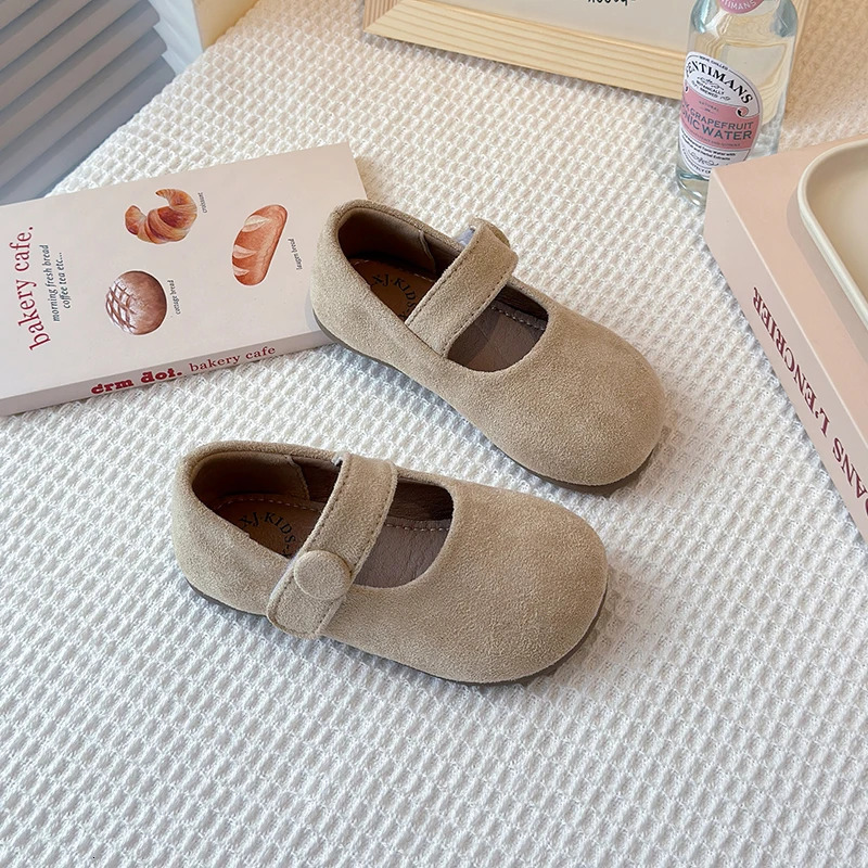 Suede Kids Ballet Flats Shoes Fashion Mary Jane Childrens Trend Winter Sweet Cute Dress Sneakers Mujer 251014