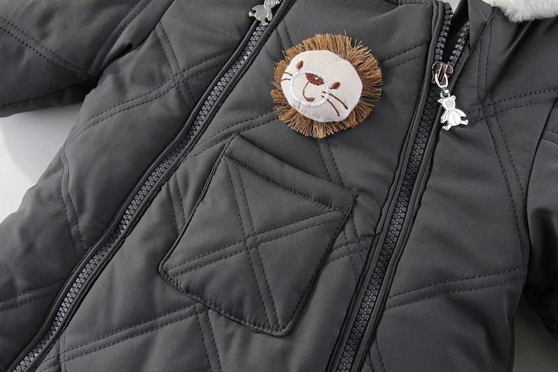 born Baby Girl Jumpsuit Autumn and Winter Romper With Gloves Warm Infant Snowsuit Thicken Cartoon Ski Suit Coat 251018