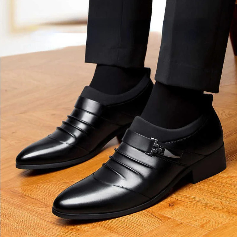 Classic Men Dress Shoes Oxfords Leather Shoes for Men Business Casual Loafers Quality Plus Size Men Wedding Formal Shoes 251021