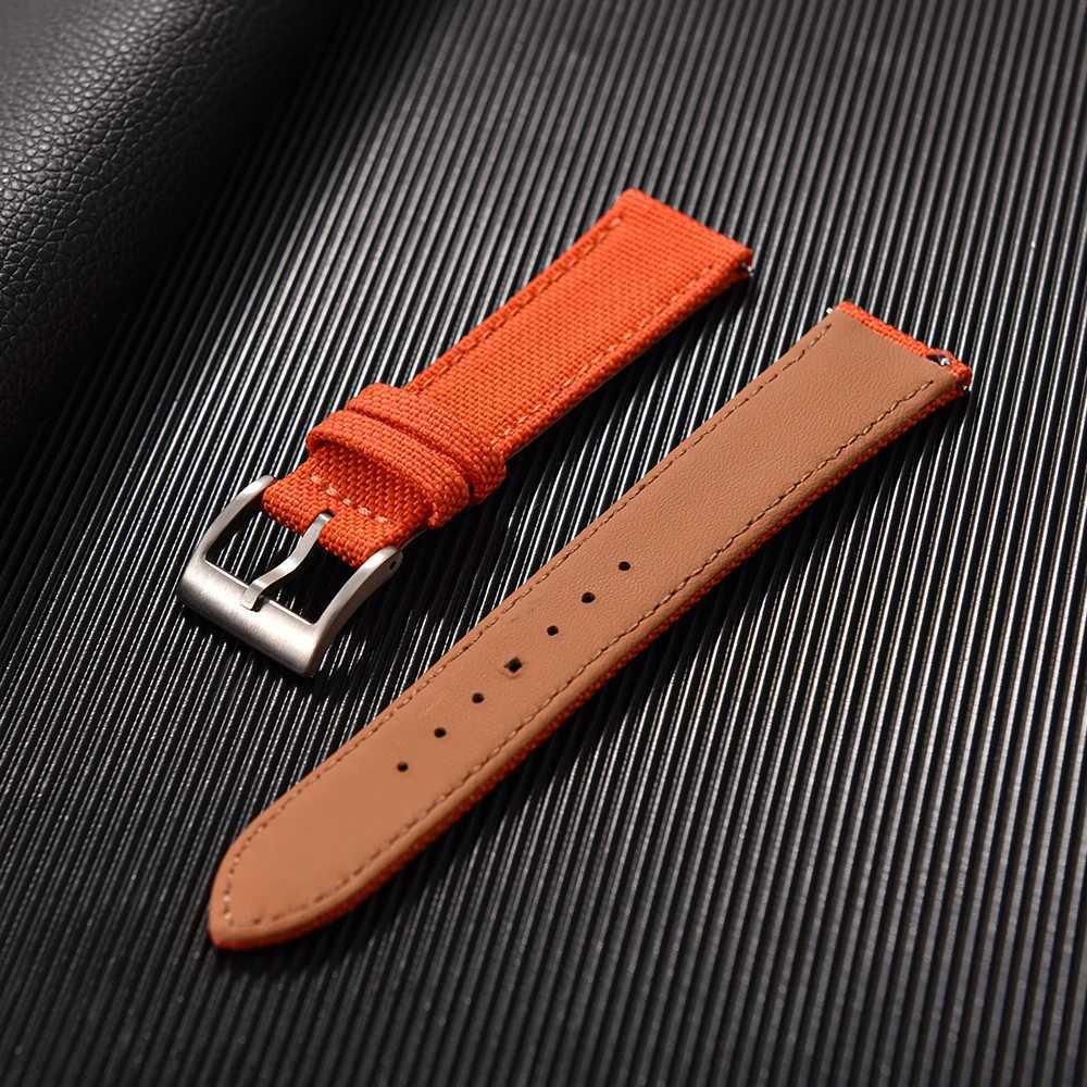 Premium Waterproof Sailcloth Band 18mm 20mm 22mm Quick Release Str Nylon Leather Sports Wrist Bracelet for MenXJ251021