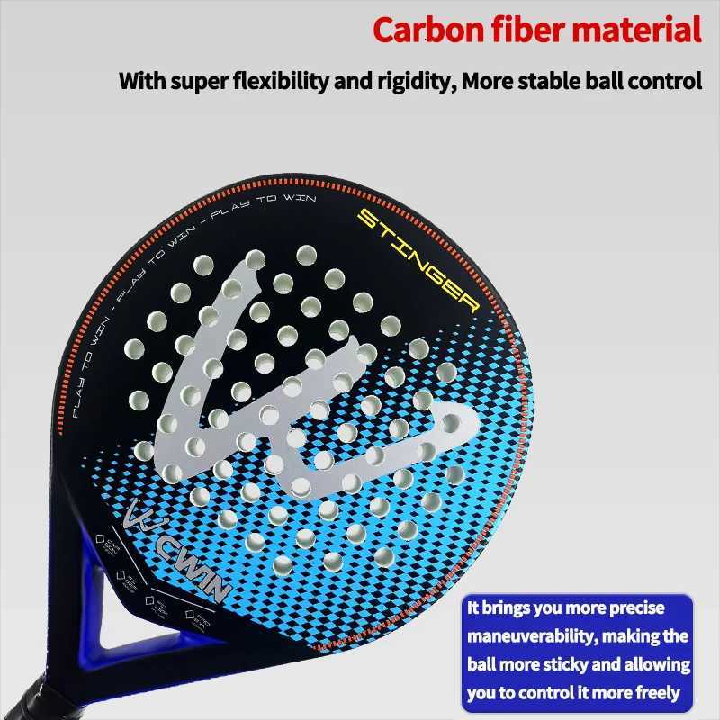 The new Padel racket Paddle racket 50 carbon fiber EVA elastic memory foam core Tennis racket Carbon fiber padel racket Gift W251021