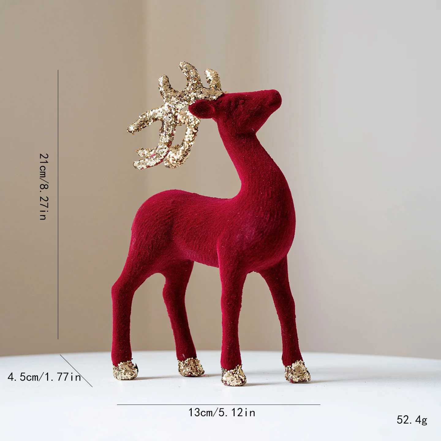 12PCS Christmas Reindeer FamilyGlitter Christmas Deer Family Holiday Decoration Window Display Scene Atmosphere MatchingXJ251021 - view 6