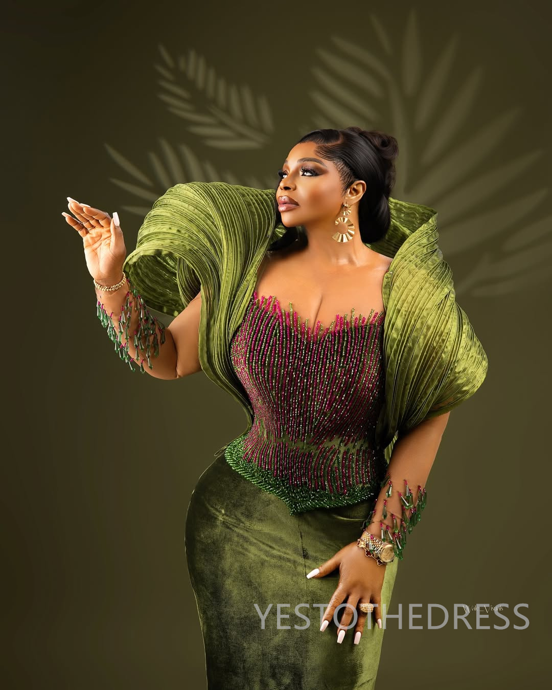 Plus Size Oliver Prom Dresses 2026 Evening Dresses Illusion Mermaid Sheer Neck Long Sleeves Beaded Lace Crystals Flora Birthday Dress Second Reception