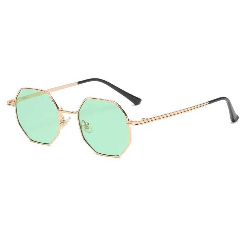 Polygonal Metal Retro Frame Women Sunglasses Universal Luxury Brand Design Mirror UV400 Sun Glasses J251114