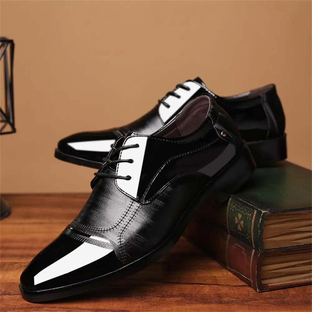 Mens Dress Shoes Business Oxfords Patent Leather Dress Shoes Classic Loafers Formal Derby Shoes For Men 251021