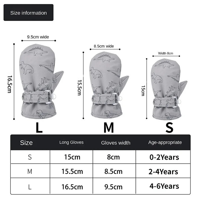 Kids Winter Ski Gloves Cute Cartoon Warm Mittens Nonslip Windproof Waterproof Outdoor Sports Gloves for Children Boys Girls 251021