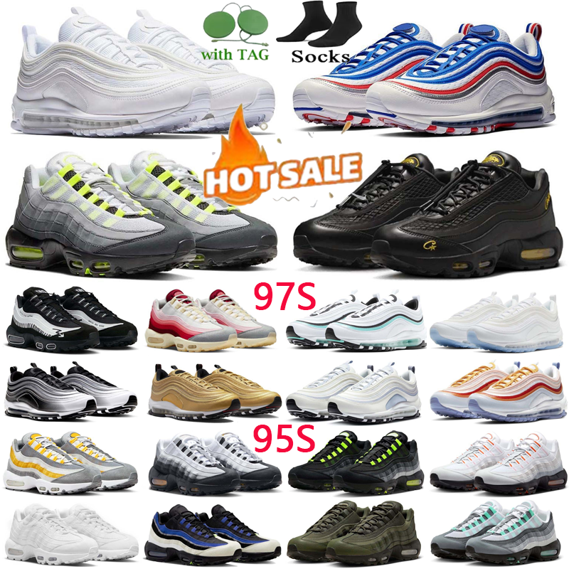 Designer Sports Shoes Running Shoes 95s 97s sneakers Black Triple White Bright Gradient Fade Mandarin Classic Sport Summer Daily Outfit Travel Men Women eur 36-46